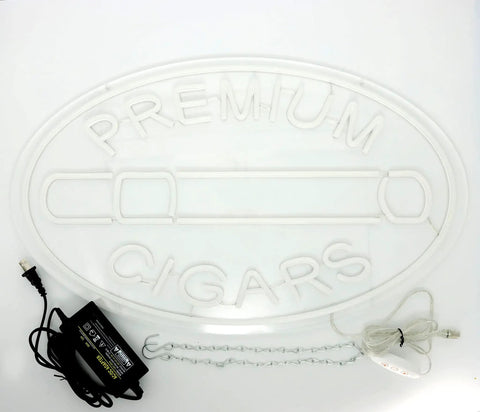 Large Cigar Neon Sign For Bars And Smoke Shops Dimmable Purple LED Light Display For Cigar Lounges Tobacco Shop Decor 24x14 Inch Sign