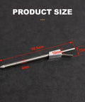 Pro-Grade Airspeed Sensor Kit For RC Drones With Digital Pitot Tube, metal pitot tube dimensions displayed on black background