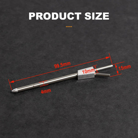 Pro-Grade Airspeed Sensor Kit For RC Drones With Digital Pitot Tube, metal pitot tube dimensions displayed on black background