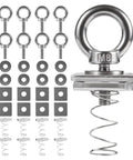 Heavy Duty Stainless Steel Strut Channel Nut And Eye Bolt Set With Long Zinc Plated Springs For Unistrut Systems M8 And M10 Eye Bolts Pack Of 8 Versatile Nut And Bolt Kit For Bed Rails And Utili Track Installations, M8 stainless steel eye bolt with spring nut