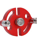 Professional Grade Self Centering Doweling Jig Kit For Woodworking Furniture Assembly 6mm 8mm 10mm with red anodized aluminum and stainless steel components.