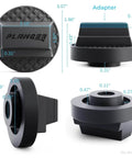 Daimnd Heavy Duty Rubber Jack Pad for Mercedes Benz and German Cars; slipproof pad dimensions and side view