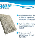 Two Pack Humidifier Water Filter Replacement For Trane And American Standard BAYPAD02A1310A 10x13 Inch with mesh design