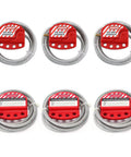 Pack of six adjustable lockout tagout steel cables with vinyl coated 1/4 inch diameter, 6-foot length showing OSHA compliant locks