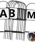 4 Pack Dressage Arena Letters Markers Set Heavy Duty Metal Dressage Letters for Equestrian Arenas with ABM letters visible