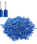 1000 Pcs Insulated Copper Wire Ferrules And Crimp Connectors For 18 AWG 1.0mm2 Cables, blue pro grade crimp pins kit