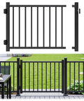 Beefy Welded Aluminum Deck Gate Kit With Latch And Auto Closing Hinge 36 Inch High And 4 Foot Wide Cuttable AAMA 2604