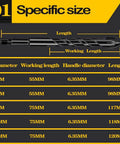 Masonry drill bit set, 10 pcs, diameters 5-12 mm with 55-75 mm working length and 98-120 mm overall length
