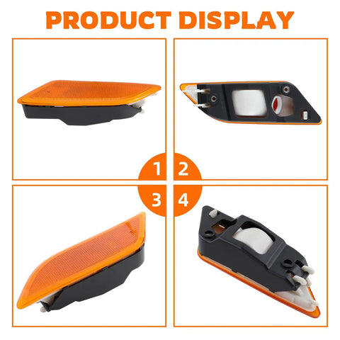 Mercedes-Benz C Class Side Marker Light Housing Pair Front Left And Right Replacement For 2012-2014 C250 C300 C350 Plug And Play