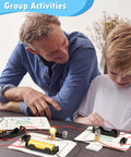 Adult and child using 20 Sets STEM Electric Circuit Kits For Kids Ages 8 And Up Learn Basic Circuits With Bulbs Switches And Battery Holders
