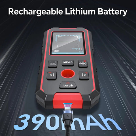 3 In 1 Stud Finder Wall Scanner With Rechargeable Battery 196Ft Laser Measure Digital Level And Angle Gauge For Quick No Fuss Accurate Wall Scanning Of Studs Pipes And Wires. rechargeable lithium battery, 3900mAh