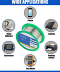 Wide applications of lead free rosin core solder wire 1mm Sn99 Ag0.3 Cu0.7 30g with electronics around the spool