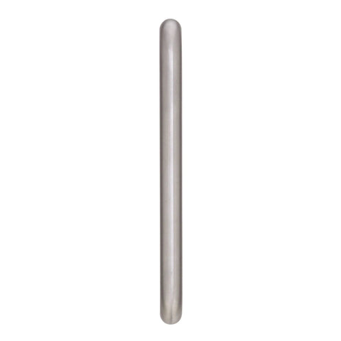 Brushed Chrome Cabinet Pull 4 Inch Center To Center Contemporary Drawer Handle, straight view of the durable modern hardware