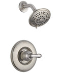 Linden 14 Series Single Function Shower Trim Kit With 5 Spray Touch Clean Shower Head In Stainless T14294-SS Valve Not Included