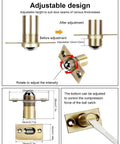 2 Pack Ball Catch Door Hardware For Top Of French Doors Adjustable Drive In Ball Latch Invisible Pantry Door Solution Bronze Finish Heavy Duty Stainless Steel Build Keeps Doors Quiet Closed And Secure; adjustable ball catch in bronze with tension control view