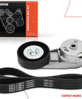 Serpentine Belt Drive Kit With Tensioner For Chevy Pontiac Saturn Cars 2005 2012 Malibu Classic G6 Solstice Aura Sky visible with box