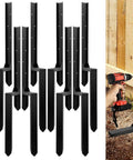 Heavy Duty 45 Degree Angle Brackets Post Anchor Ground Spike Kit With All Hardware for Gazebos and Treehouses, Carbon Steel.