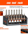 Cat 50 CNC Tool Cart With Desktop Tool Holder, 2 Layer Steel CNC Tool Cabinet showing multiple tool holders and compact design.