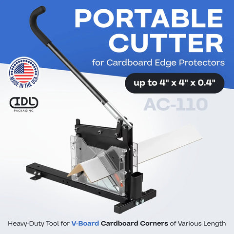 Replacement Blades For AC110 Cardboard Edge Protector Cutter Set Of 2 Heavy Duty Steel Blades With Razor Sharp Edges Left And Right Pair Original Replacement Part For Cardboard Packaging Edge Protection on packaging tool