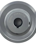 Double Groove V Belt Pulley 4.25 Inch Outer Diameter 0.875 Inch Bore Cast Iron Sheave For A AX 3L 4L V Belts, front view