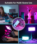 RGB Video Light P96L Portable Metal LED Camera Light 2500 To 8000K Color Temperature 21 Effects CRI 96 Plus OLED Display use