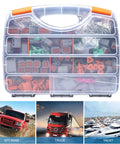 DT Connector Kit 706 Pcs for DT Series 2 3 4 6 8 12 Pin Connectors with solid contacts in plastic organizer box