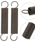 Heavy Duty Two Pack Hook Extension Springs For Recliner Chair Repair Solid Black Steel DIY Furniture Fix close-up view of springs