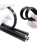 Tight Fitting Aluminum Extrusion T Slot Covers And Slick Seal Strips For 3030 1515 4040 Profiles Fits 8mm T Slot or V Groove close-up with hands