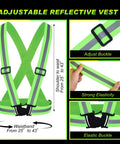 Eighty Pack High Visibility Reflective Safety Vests In Neon Lime Green Heavy Duty Work Gear for adjustable straps