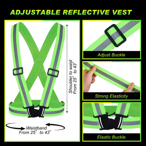 Eighty Pack High Visibility Reflective Safety Vests In Neon Lime Green Heavy Duty Work Gear for adjustable straps