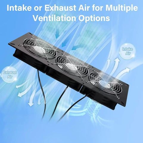 Solar Powered 3 Fan Kit For Outdoor Chicken Coop Greenhouse And Shed Waterproof Air Intake Or Exhaust Fans High Flow