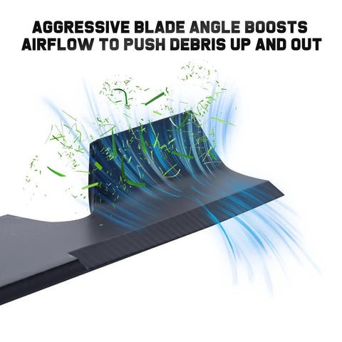 Heavy Duty Mower Blades 482878 Set For Scag Tiger Cub Wildcat Turf Tiger 36 Inch And 52 Inch Decks Replacement Ferris 21227S 5101756S 5021227 Compatible Encore 481707 48108 481711 Three Pack featuring airflow to push debris