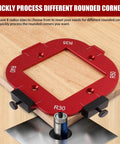 Two Pack Aluminum Router Corner Radius Template Set R10 To R50 CNC Machined Pro Grade Arc Guide For Woodworking installed