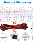 12V LED Interior Light Kit With 120 Ultra Bright LEDs 40 Modules For Cars Vans Trucks Boats, wiring and switch included