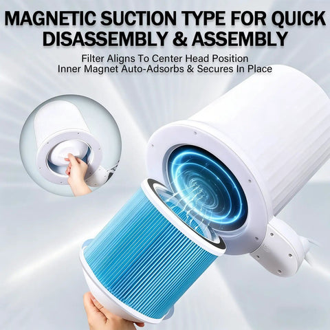 Pro Grade Nail Dust Collector With Dimmable LED Lamp, 360 Degree Adjustable Suction, 2 Reusable Filters, Quiet Industrial Motor.