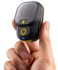 Wearable Bluetooth V5.3 Clip-On Speaker With 30 Hour Battery Life, IPX7 Waterproof, ENC Mic For Hands Free Calls in hand