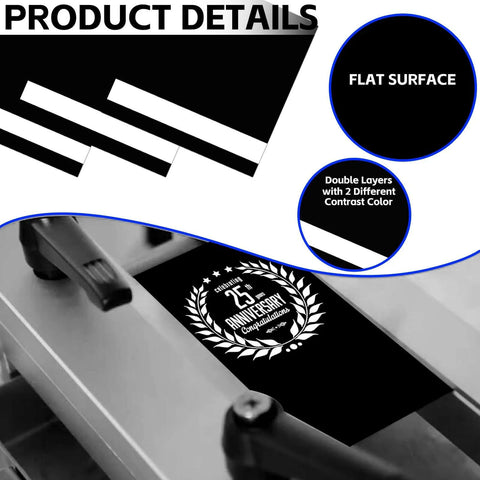 Bocolon 5PCS two-tone black/white ABS plastic sheets for laser engraving, 11.73 x 11.73 in