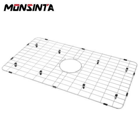 Stainless Steel Kitchen Sink Grid And Protector For Single Bowl 27 3 Eighths By 15 3 Eighths Inches Bottom Grid With Center Drain Hole Top Notch Heavy Duty Sink Protector Anti Scratch Easy Clean Keeps Your Sink Tidy And Protected