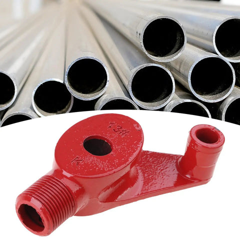 Super Versatile 90 To 180 Degree Wire Pipe Bender And Tube Bending Machine For Electrical Projects with red metal bender and silver conduit pipes.