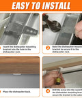 Steps to install Two Pack Dishwasher Mounting Brackets With Screws For Under Counter Install Replaces 8269145 WP8269145VP Clips