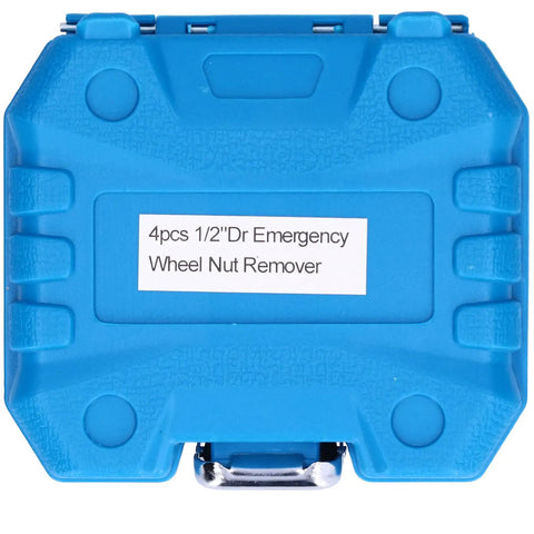 Get This Bad Ass 4 Piece Locking Wheel Nut Removal Socket Set Made From Tough Aluminum Alloy To Crush Stuck Lug Nuts Fast With Thin Walled Impact Sockets And Protective Sheath For Any Car Tire Change Or Emergency Roadside Mech Fix Today, blue case