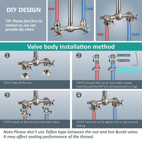 Outdoor Shower Kit with Brushed Nickel Finish All Metal Construction Built To Last 6 Inch Rain Shower Head with 360 Degree Rotation Adjustable Slide Bar Dual Handle Mix Valve Rust Resistant Stainless Steel and Brass for Outdoor Use