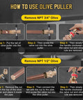 Steps to use the Olive Puller That Does Not Damage Your Pipe Easy To Use Ferrule Removal Tool With Corrosion Resistant Build