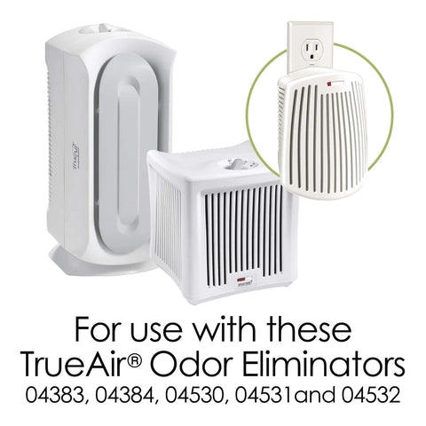 TrueAir Replacement Carbon Filter 3 Pack For Odor Eliminators Kitchen Bathroom Pet Smoke Odors Fits TrueAir Models 04384 04532GM 04530G 04530GM 04531GM Great For Trash Rooms And Home Odor Control