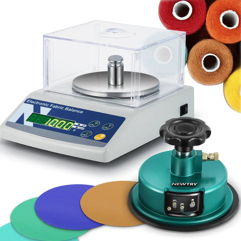 Digital Fabric GSM Scale 1000g With 3 Textile Units G, G/m², Oz/Yd², 110V Pro-Grade Weight Balance for Textiles with Disc Sampler Cutter