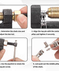 Heavy Duty Chain Breaker Tool Kit For Bikes And Motorcycles, ATVs, Dirt Bikes, Go Karts And Scooters, Riveting Chain Tool instructions