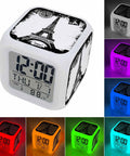Knockout Vintage Digital Alarm Clock With Eiffel Tower Design And Cozy Nightlight Solid For Bedroom Nightstands or Desk Surfaces featuring multiple glow modes.