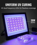 3D Printer UV Resin Curing Light With Timer For SLA DLP LCD 3D Printers, 30W 365 To 405nm Dual Band LED Lamp in action