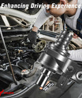Keep Your Ride Comfy With This 16671 25010 Heater Control Valve installed under the hood of a Toyota vehicle.