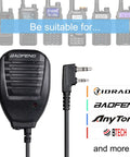 Walkie Talkie Speaker Mic For Baofeng Radios That Play Nice With UV 5R UV 82 BF F8HP Pro 888S And More 2 Pin K Head Plug PTT